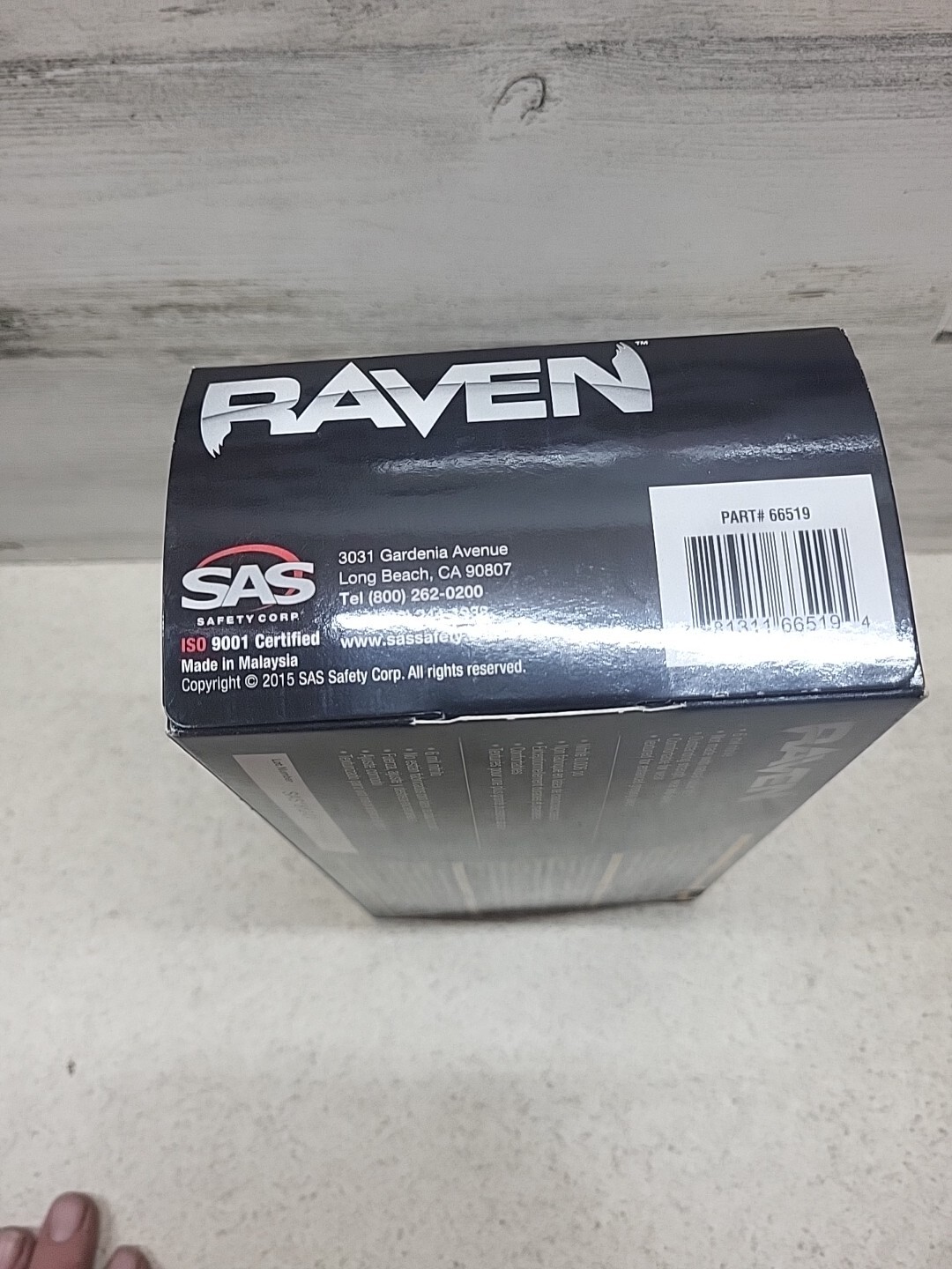 SAS Raven 66519 Nitrile Gloves XLarge Black 7 Mil Powder Free Exam Grade Box 100