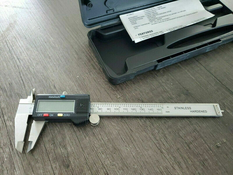 LED Digital Caliper Vernier 6″ 150mm CNC Electronic Micrometer Ruler Gauge Meter