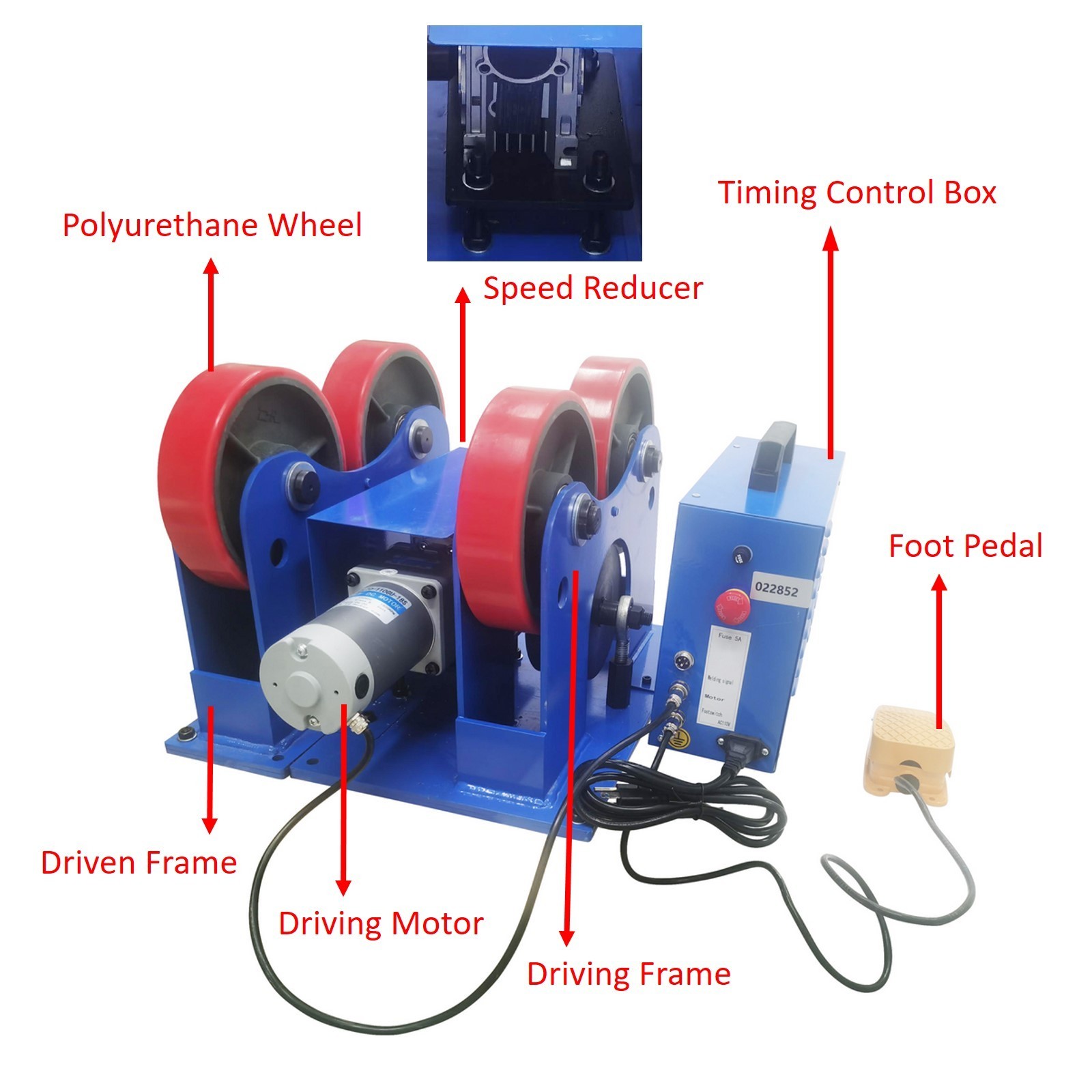 Rotary Rolls Welding Positioner 2200LBS Load Capacity Turning Linkage Welding T