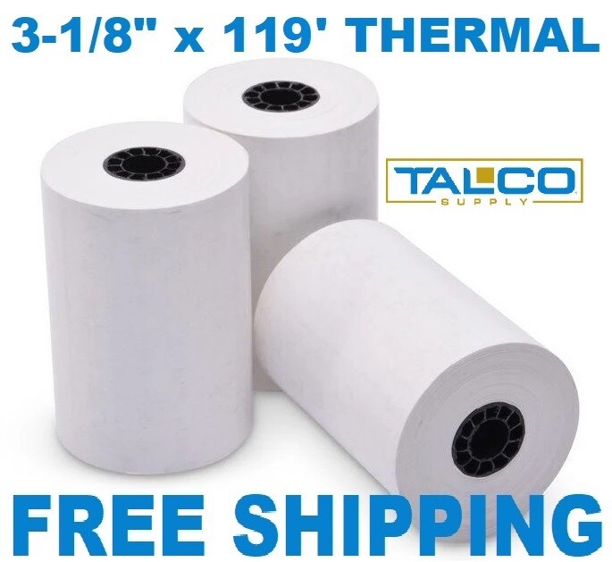 (36) FD100 3-1/8″ x 119′ THERMAL RECEIPT PAPER ROLLS ~FAST FREE SHIPPING~