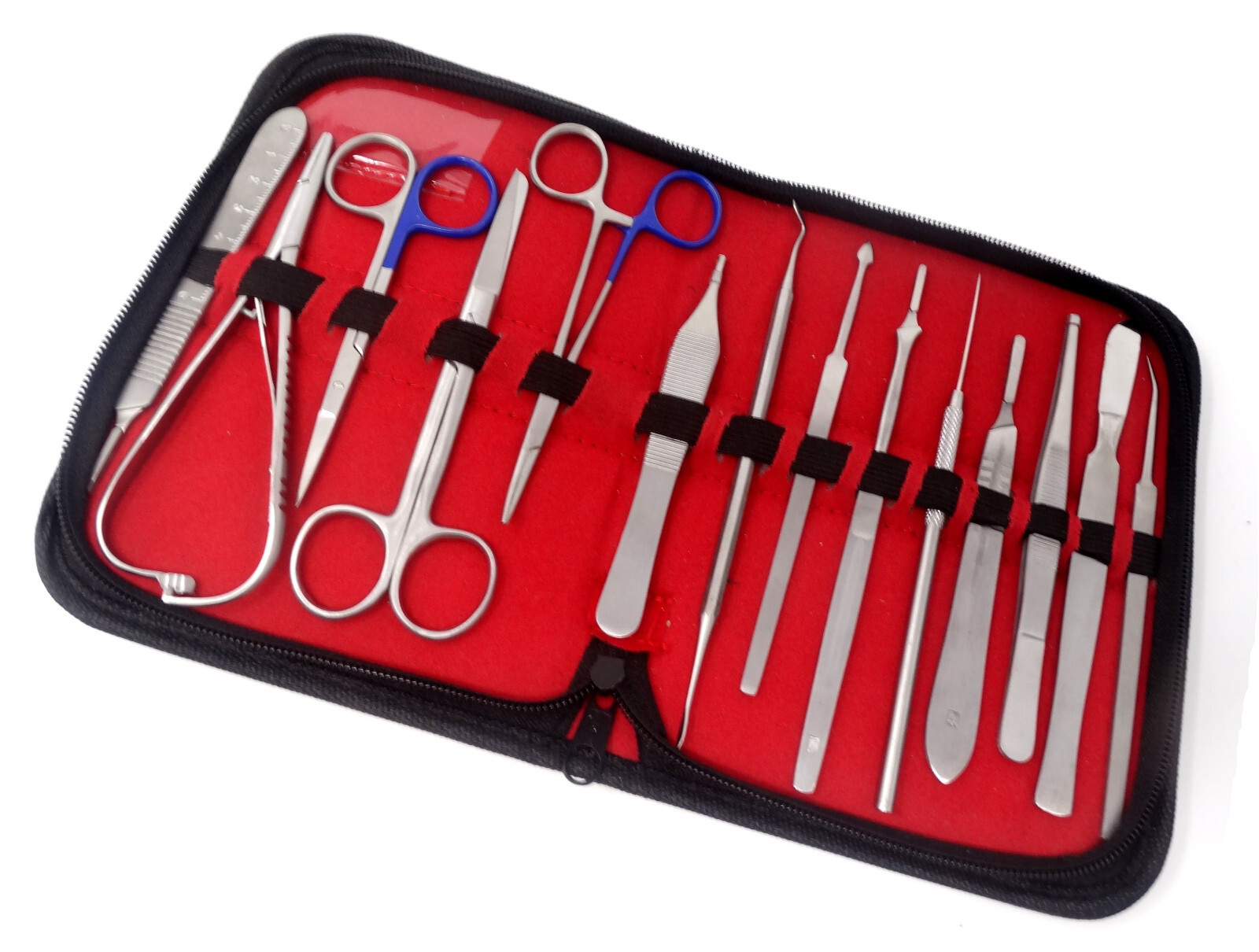Veterinary Dissecting Kit Surgical Instruments – 14 Pcs w/ Case