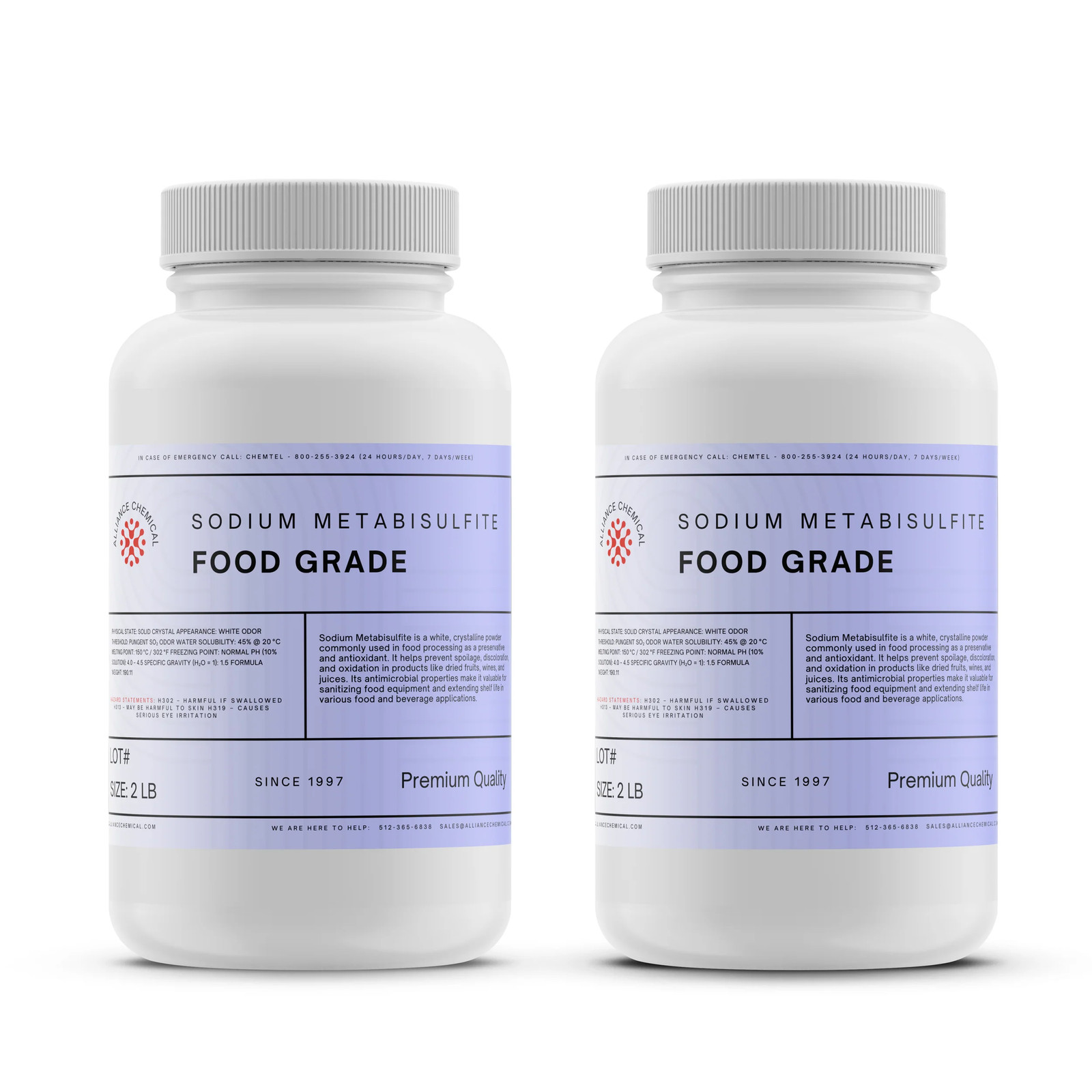 Sodium Metabisulfite – Food Grade – 2 Pack (4 lbs.)