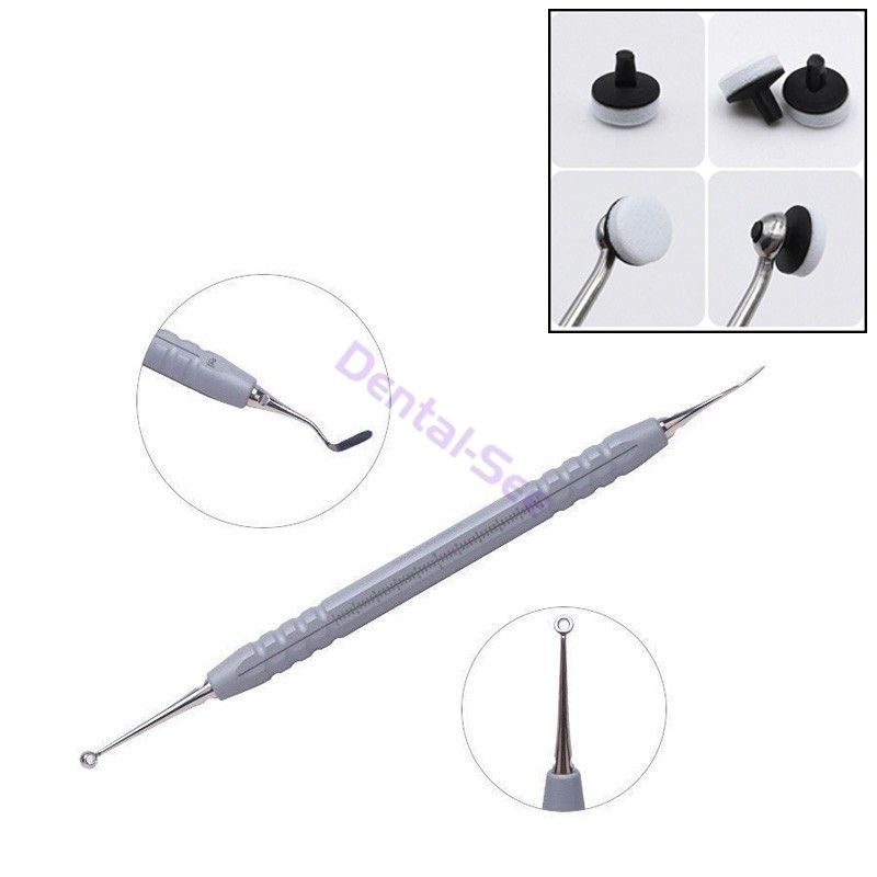 Dental Composite Resin Filling Spatula Handle OptraSculpt Foam Pads Kit Veneer