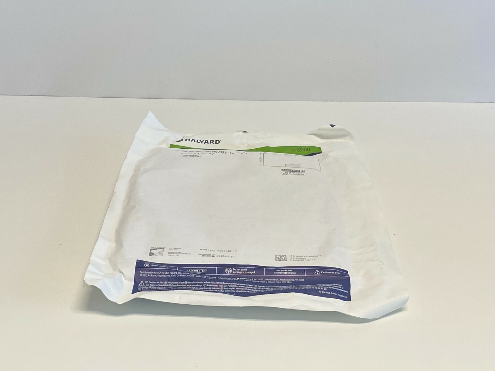 J3/A2: Lot of 2 Halyard Ortho Bar Drape 89381 Exp. 07-2024 & 05-2025