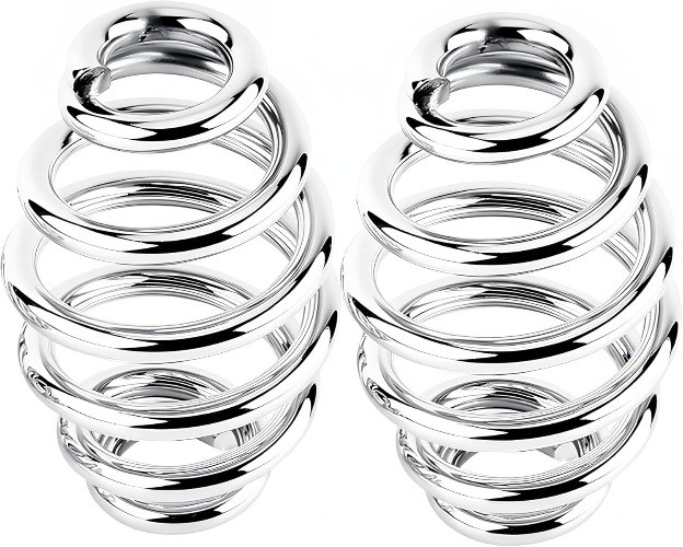 3 inch Barrel Coiled Solo Seat Springs for bobber, chopper Size: Chrome 3 inch