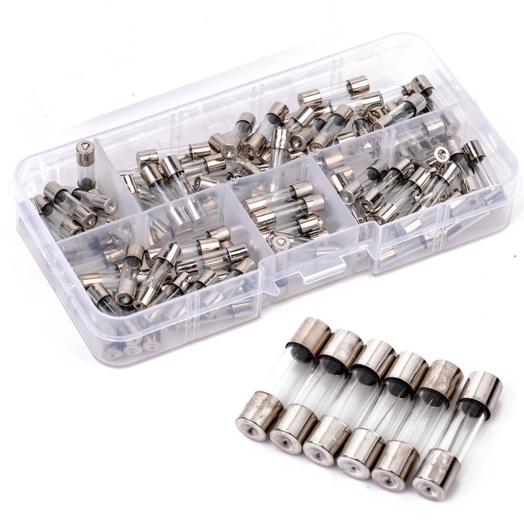 USA 100pcs/Set 5x20mm Quick Blow Glass Tube Fast-blow Glass Fuse Assorted Kit