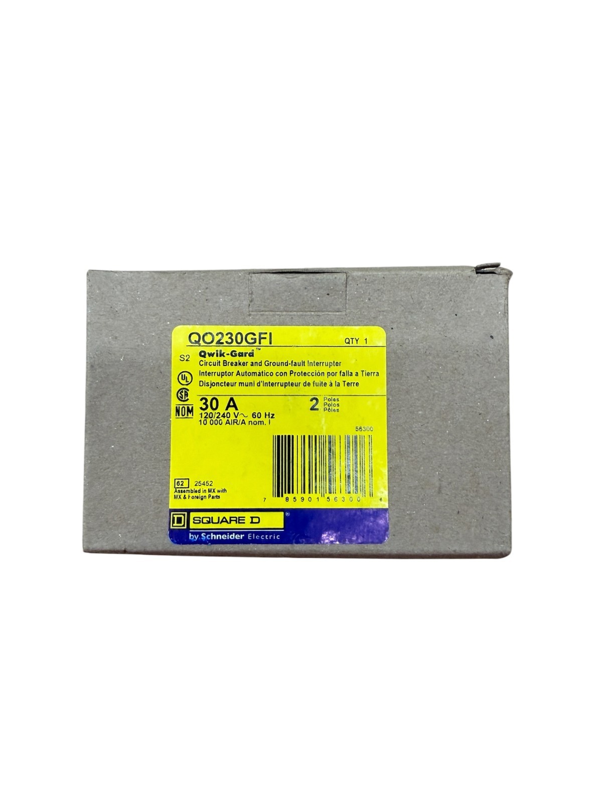 10 PCS Square D QO230GFI – 30A – 2 Pole – GFCI Circuit Breaker