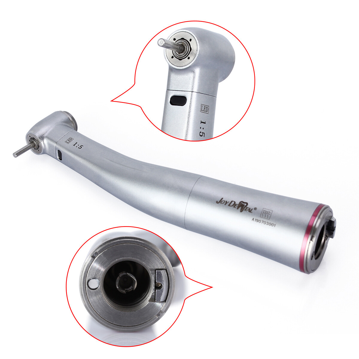 Dental Contra Angle LED Handpiece Ceramic Bearing 1:1/20:1/1:5 Push