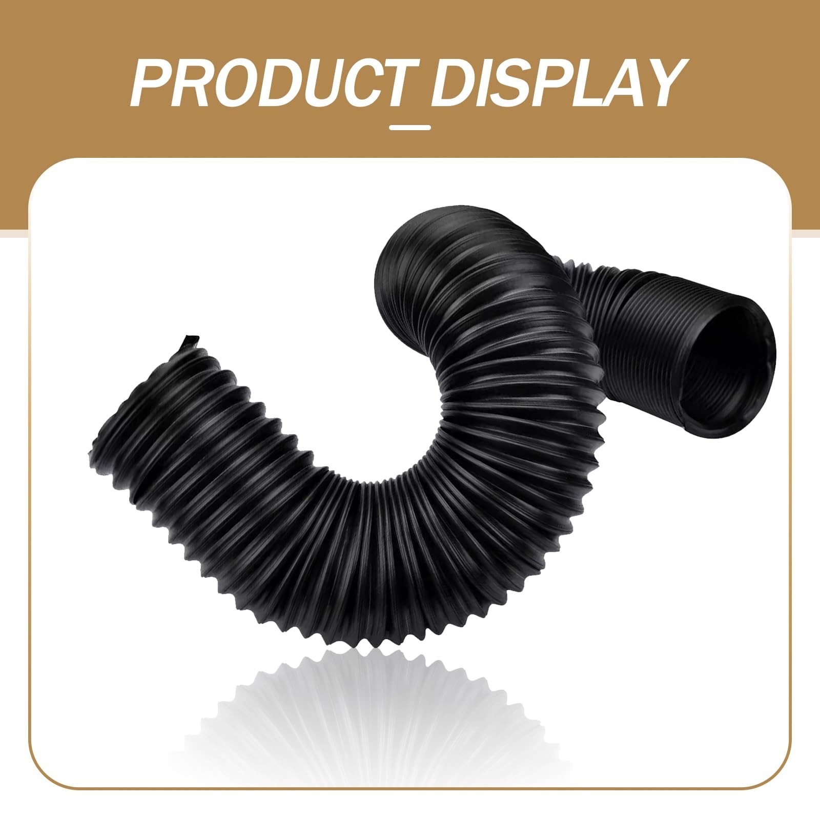 1-Pack Air Intake Telescopic Hose, 2.99 Inches Car Air Guide Wide Mouth Exten…