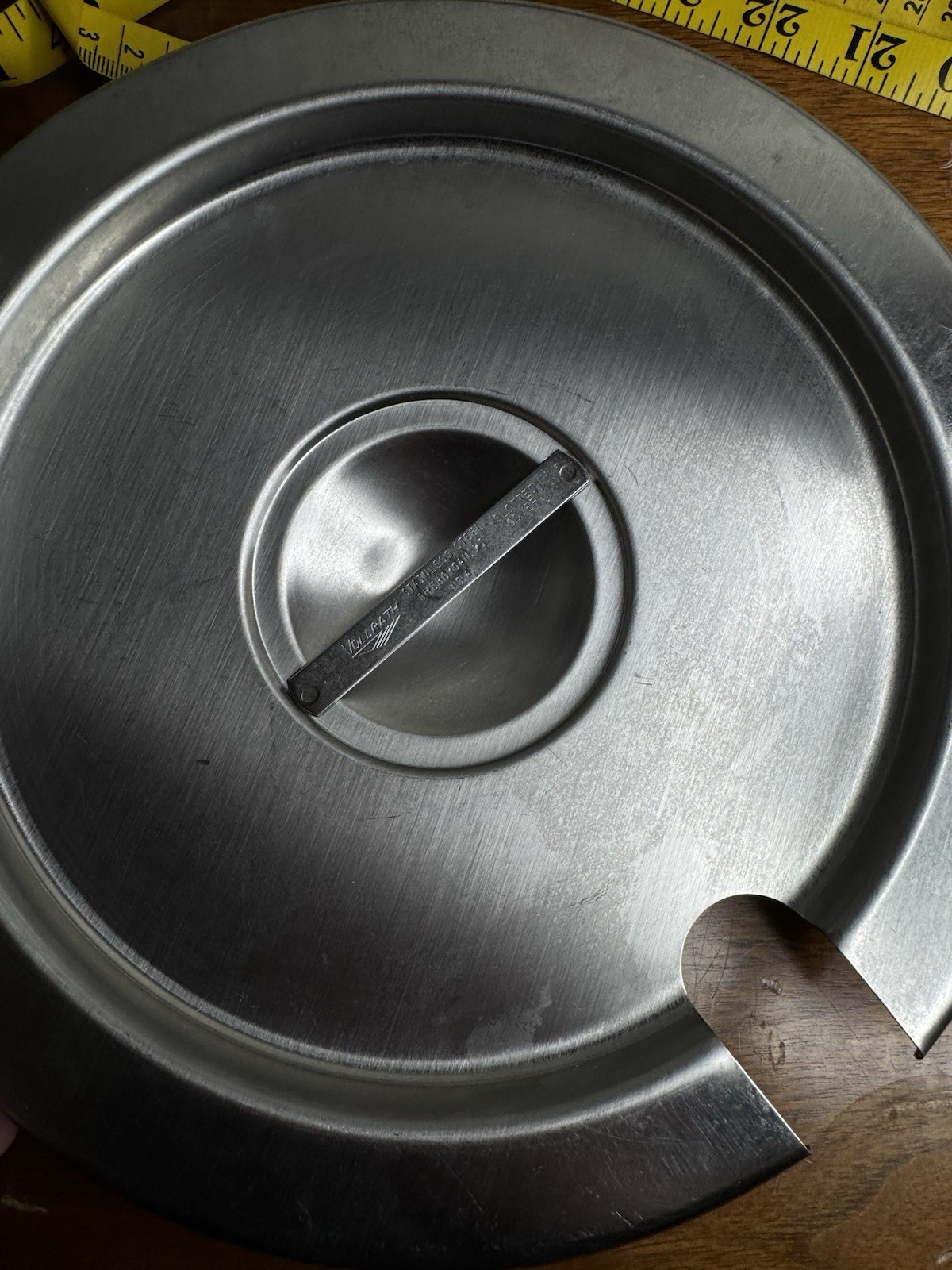 Vollrath 9.5” Stainless Steel Slotted Soup Inset Lid Cover USA Steam Table