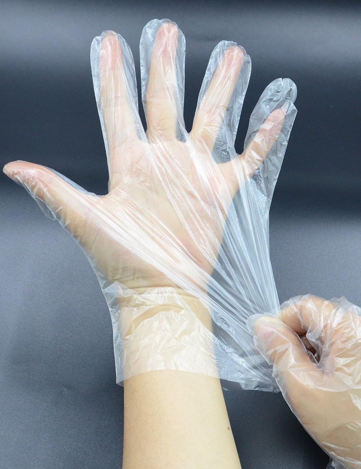 400 Count Disposable Poly Plastic Gloves for Make Sourdough Bread, Food Prep …
