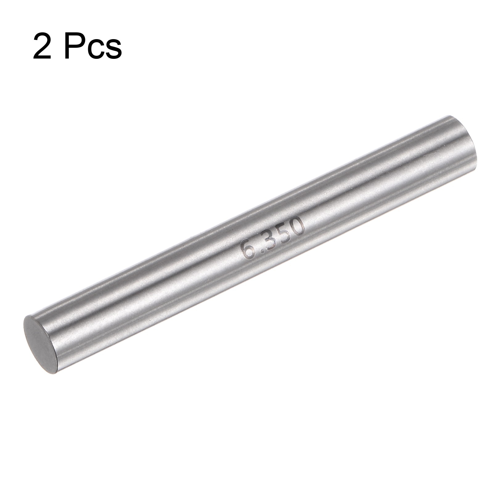 2pcs Go No-Go Plug Gage 6.35mm Gauge Dia Gcr15 Bearing Steel 0.001mm Precision