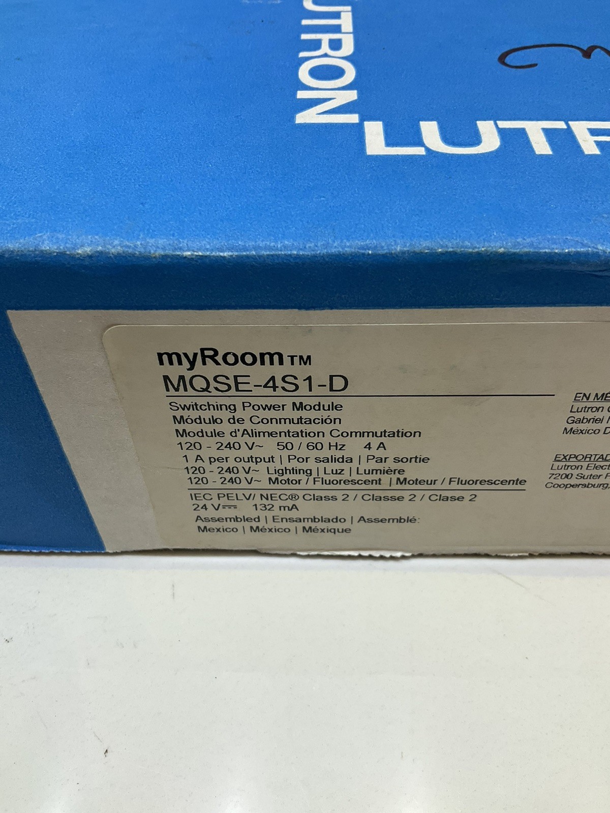 Lutron MQSE-4S1-D 120-240 V -56-60 HZ 4A Switching Power Module