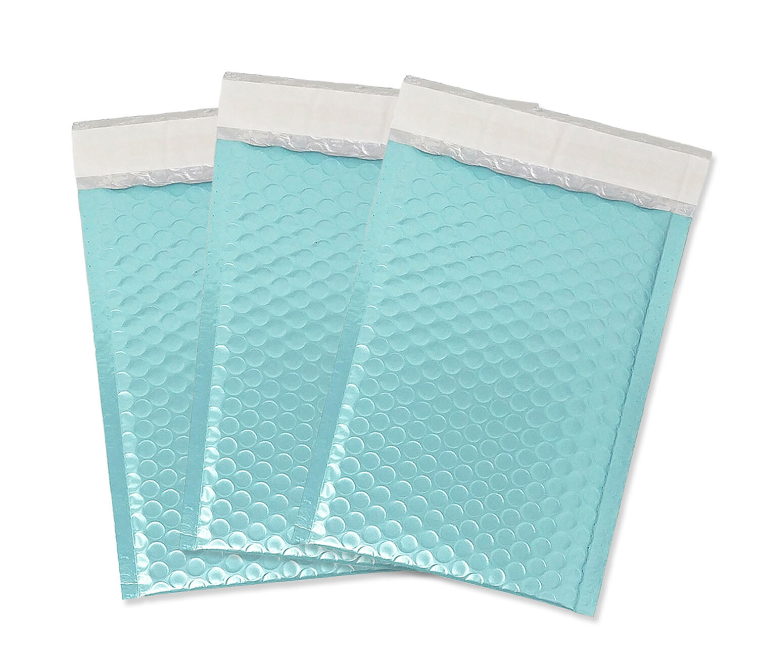 Aqua ICE BLUE Metallic Bubble Mailers 4×8, 8×12, 6×10, 9×13 NEW Padded Envelopes