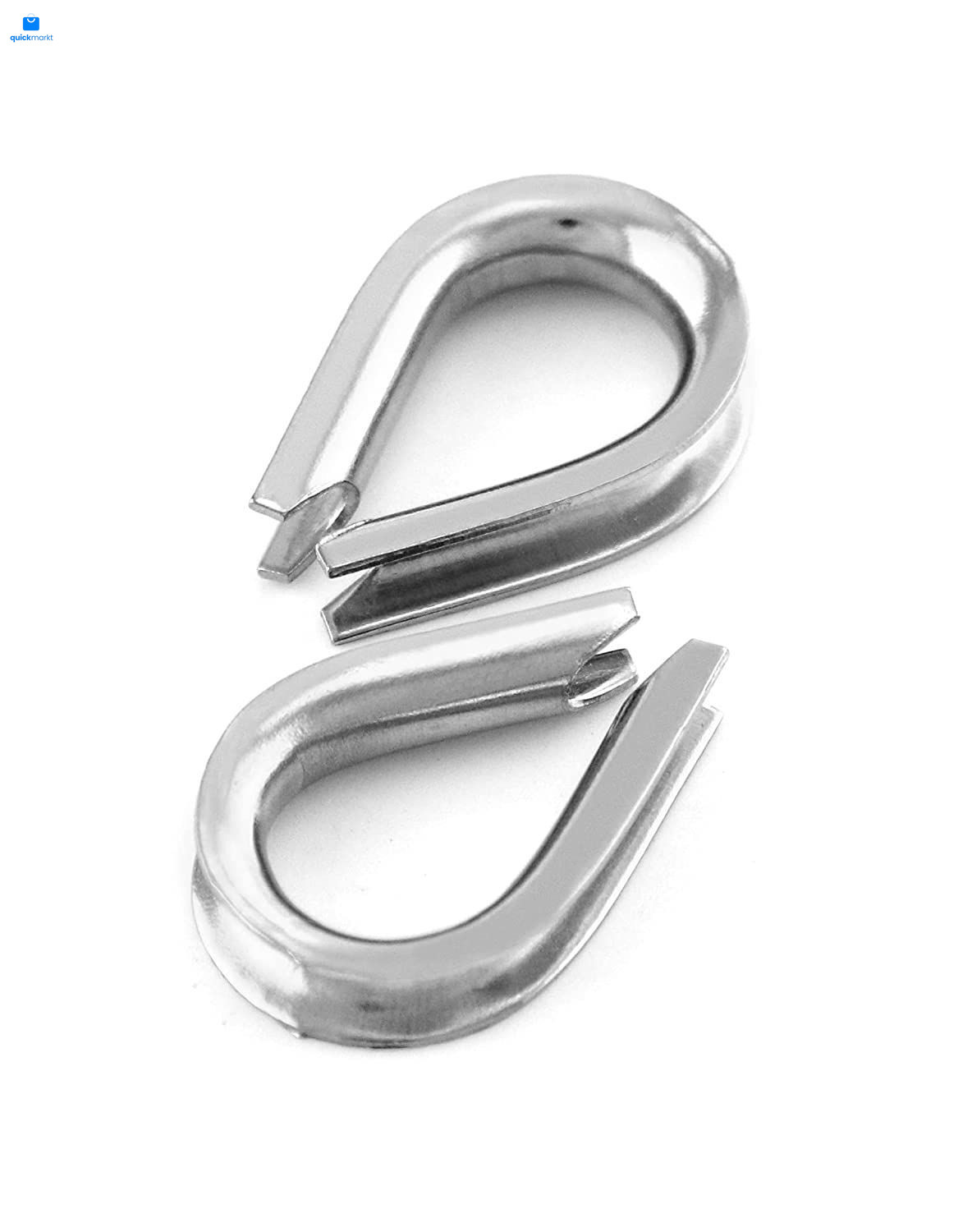 YAMASO 20pcs 1/4» M6 Stainless Steel Thimble for Diameter Wire M6, silver