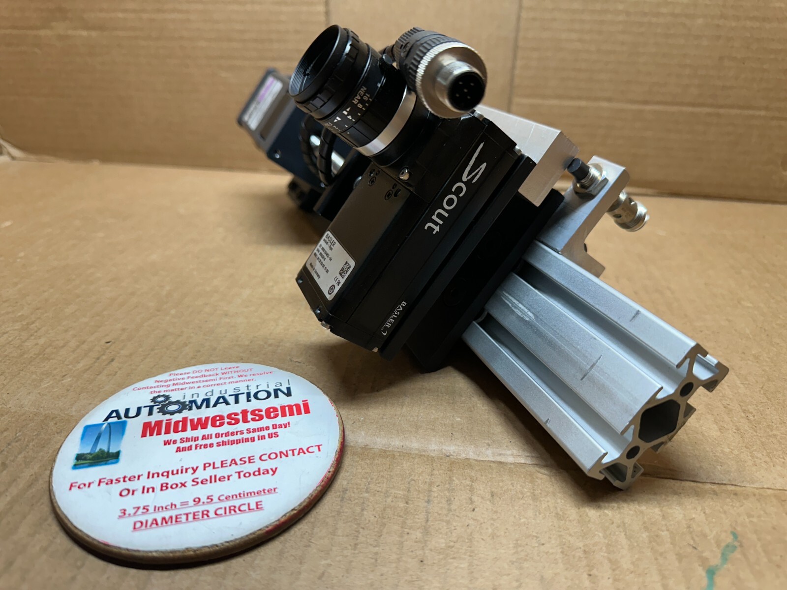 BASLER SCA640-70GM MONOCHROME CCD CAMERA + ORIENTAL DRL42PA2-10 S/N: 20925616