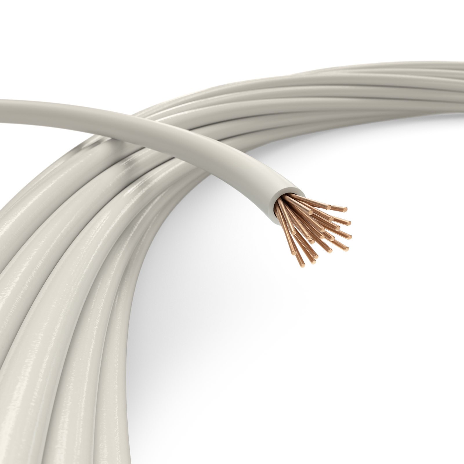 14 AWG White THHN / THWN – Stranded Copper Electrical Wire, 75 Feet (23 Meter)