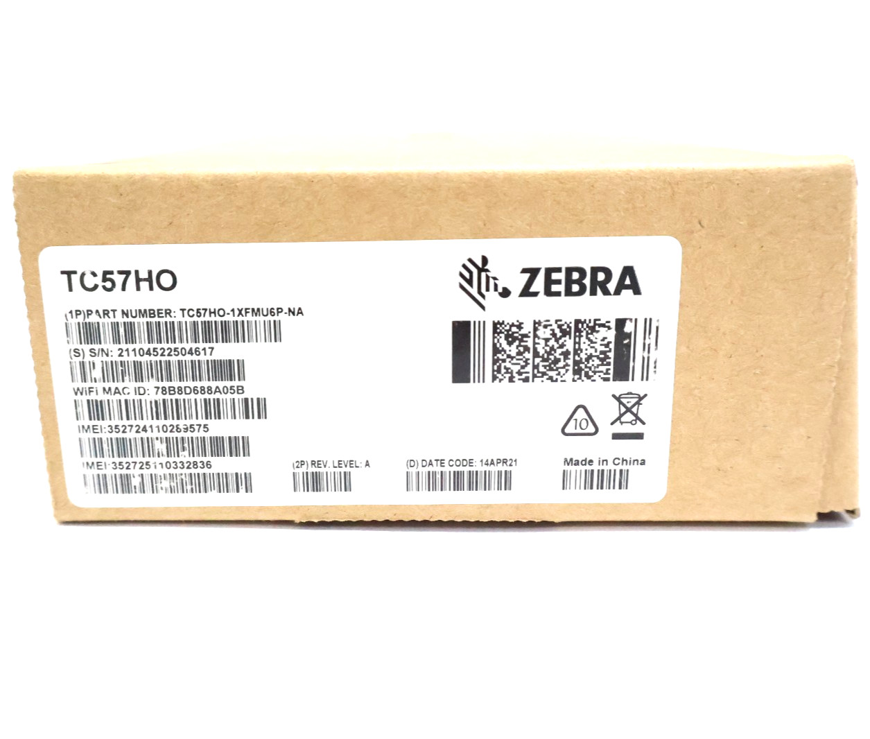 Zebra TC57HO-1XFMU6P-NA Rugged Android 13 Handheld Mobile Computer «No Battery»