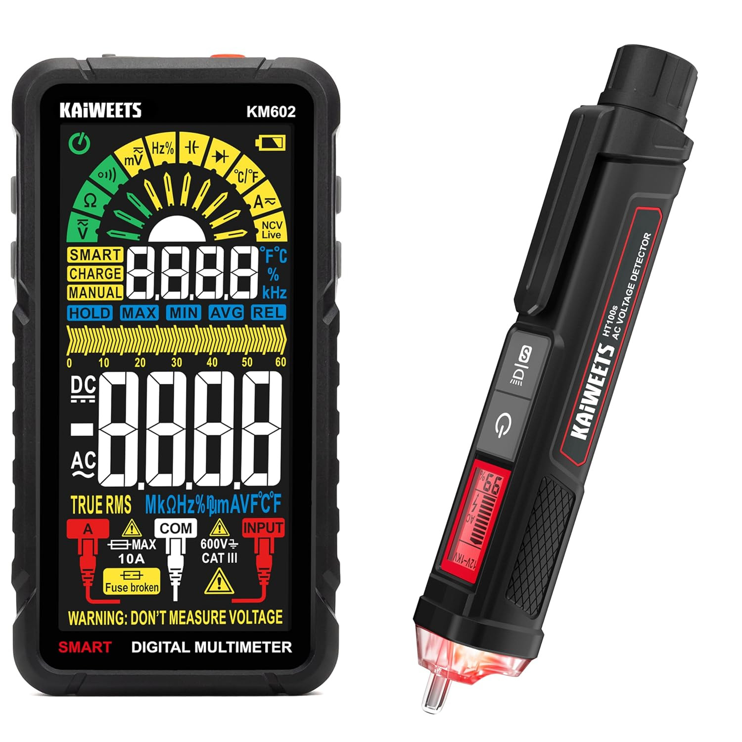 KM602 Smart Multimeter & HT100S Voltage Tester Combo – Accurate & Safe Testing