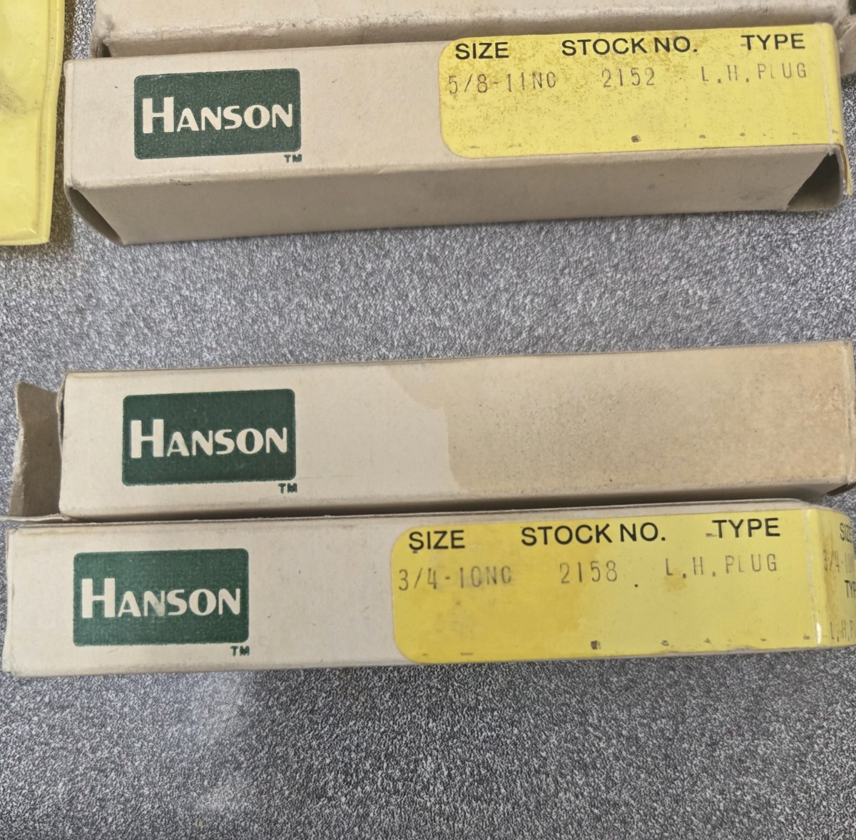 SET OF HANSON TAPS AND DIES **NEW NEVER USED** (SEE DETAILS BELOW)