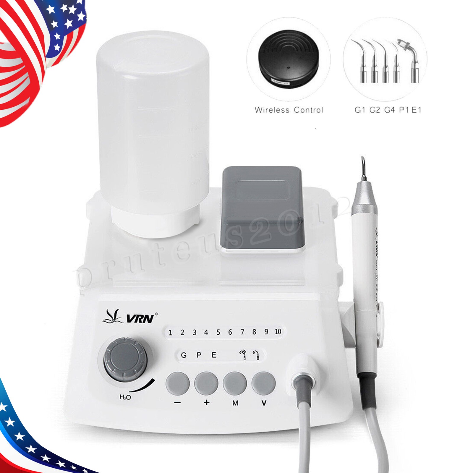 Dental 3 Way Air Water Syringe Triple Spray Handpiece with 2 Nozzles Tips Tubes