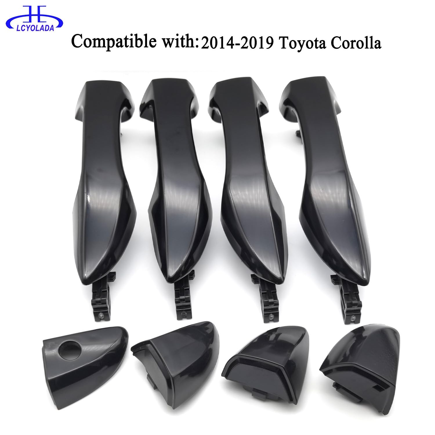 Set of 4 Exterior Door Handles for Toyota Corolla 2014-2019 OEM Replacement