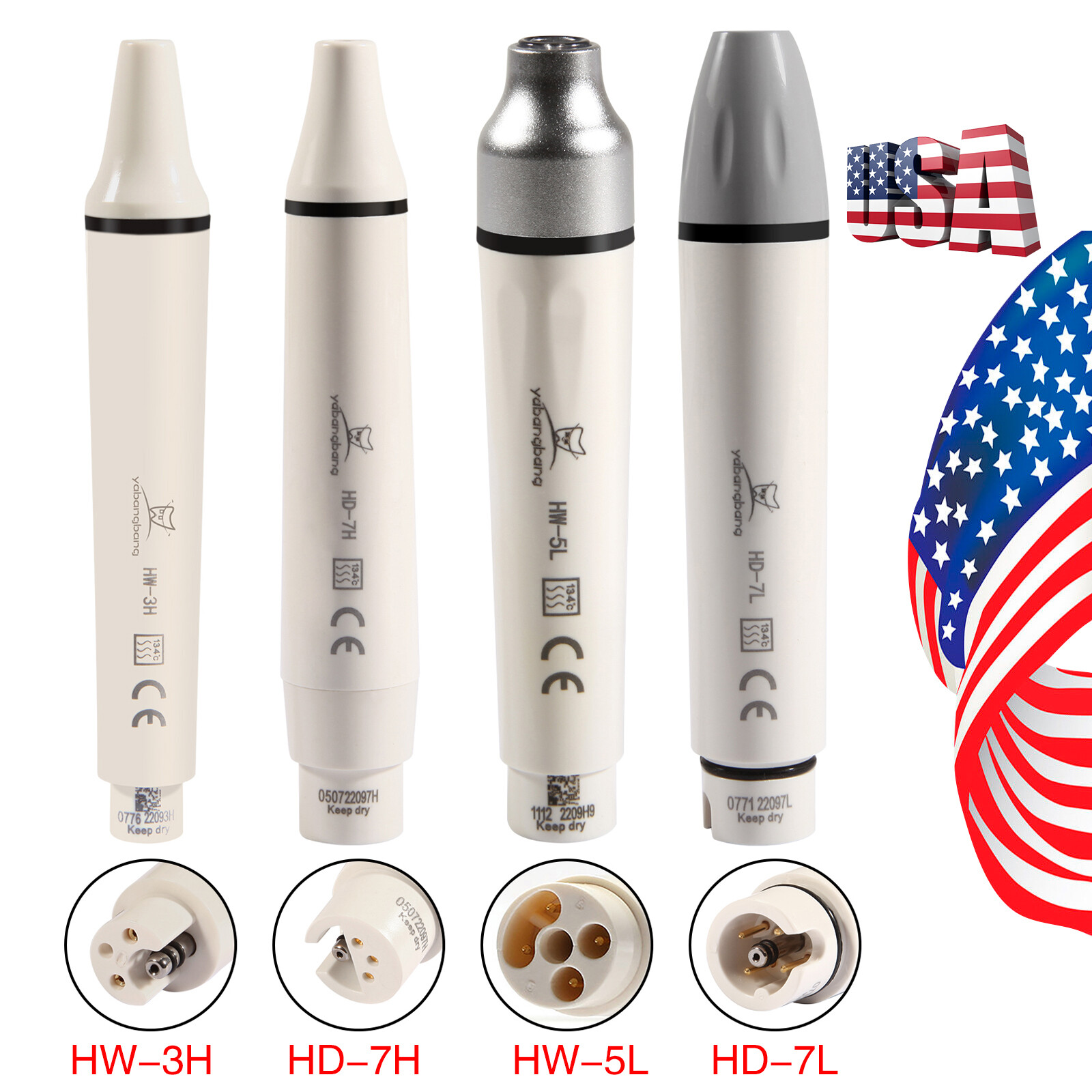 USA Ultrasonic Dental Scaler Handpiece LED Fit EMS/WOODPECKER/DTE/SATELEC Zb