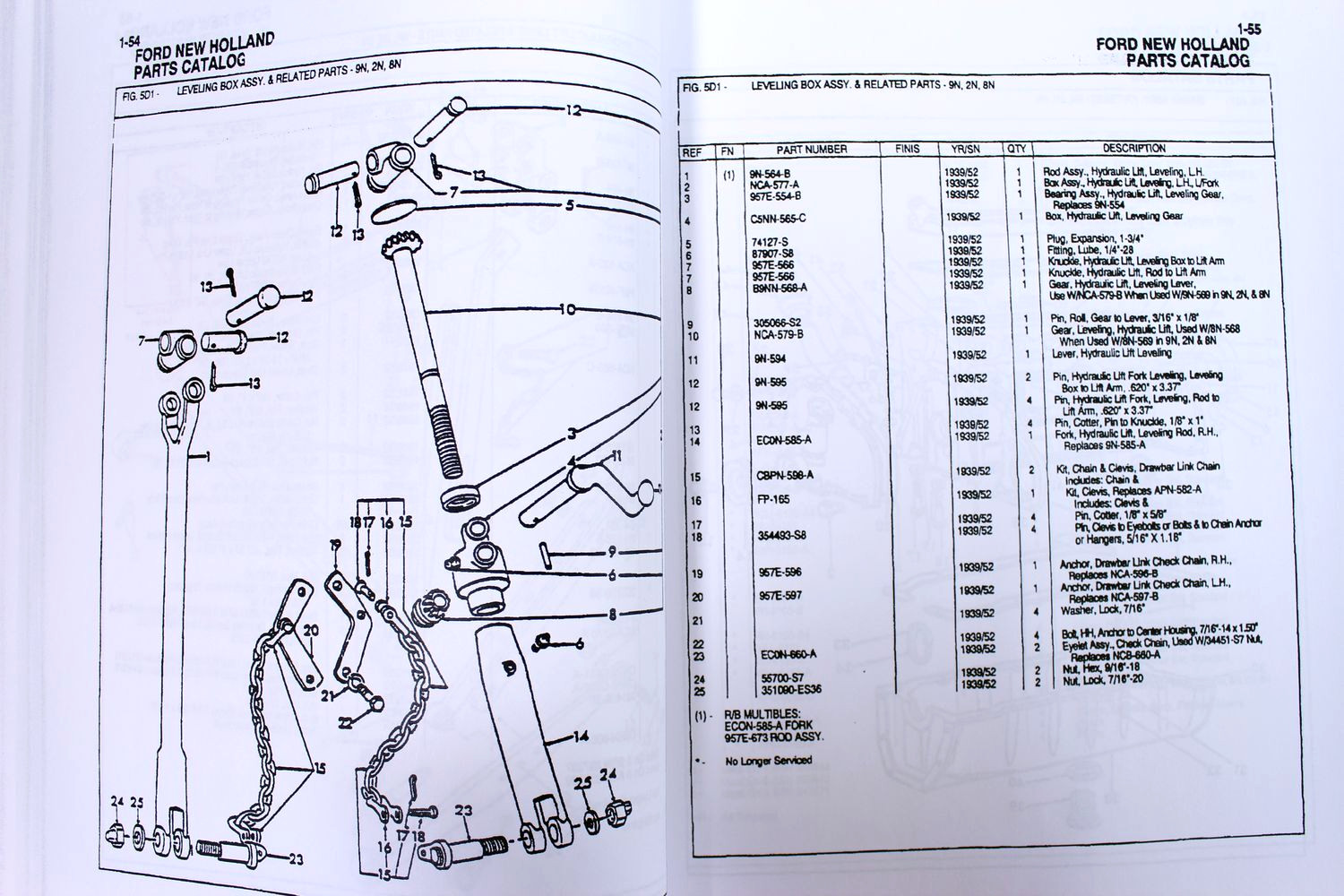 Ford 9N 2N 8N Tractor Assembly Parts Manual Catalog Book Exploded View 1939-1952