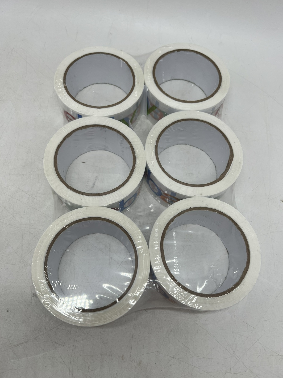 6 ROLLS OFFICIAL EBAY BRANDED TAPE PACKING SHIPPING SUPPLIES 75′ x 2″