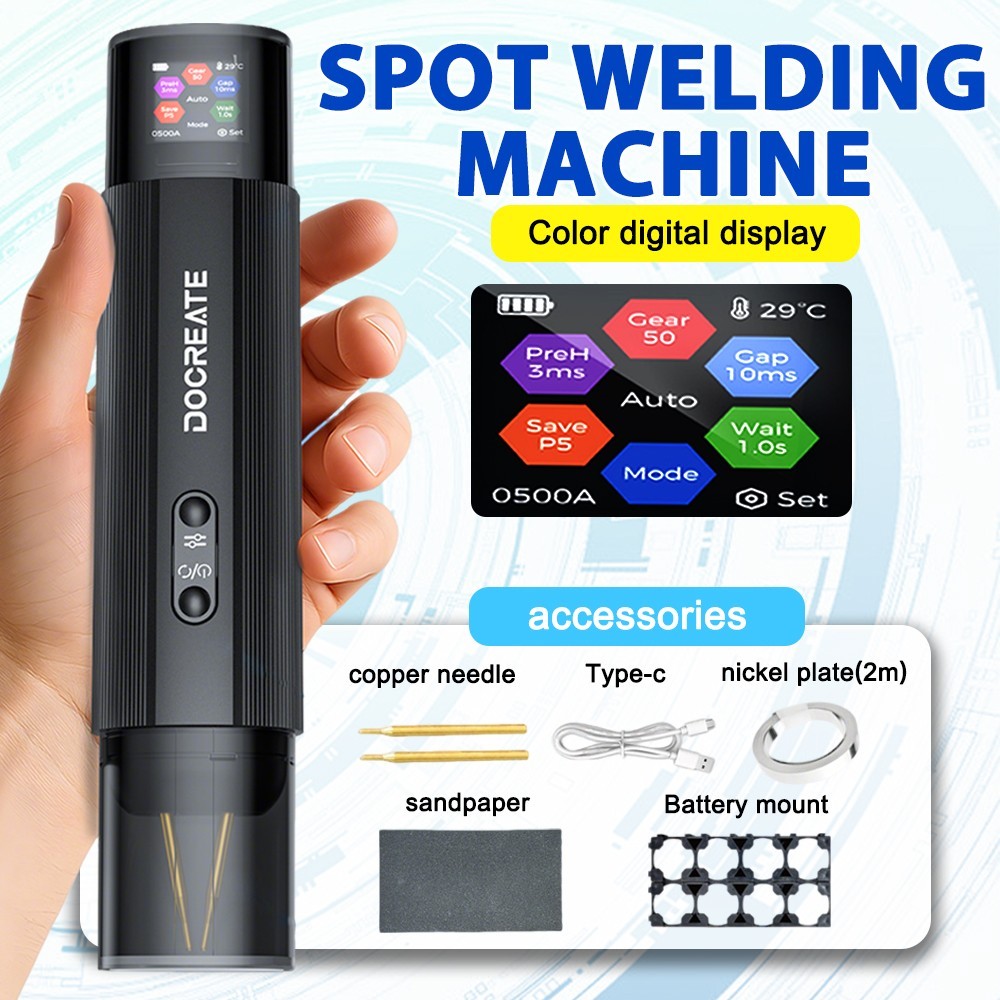99 Gears Adjustable Spot Welder Portable Spot Welding Machine for 18650 Battery