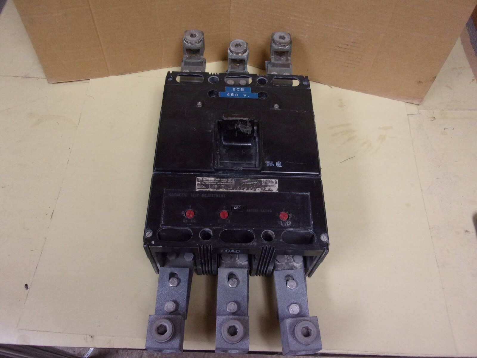 Westinghouse 1265C95G05 Circuit Breaker . 600 Amp Trip, 3P , 600VAC