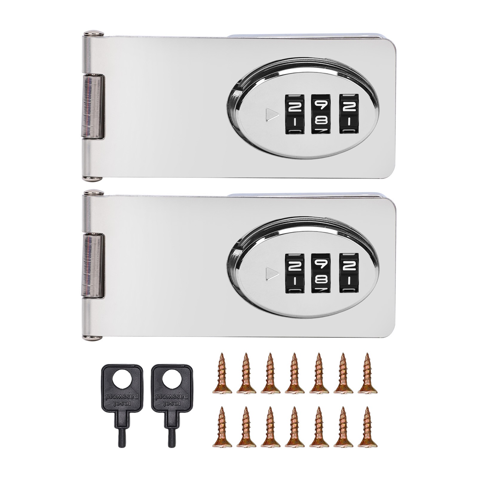 2-Digit Door Lock Closet Combination Lock Keyless Childproof Security 2pcs
