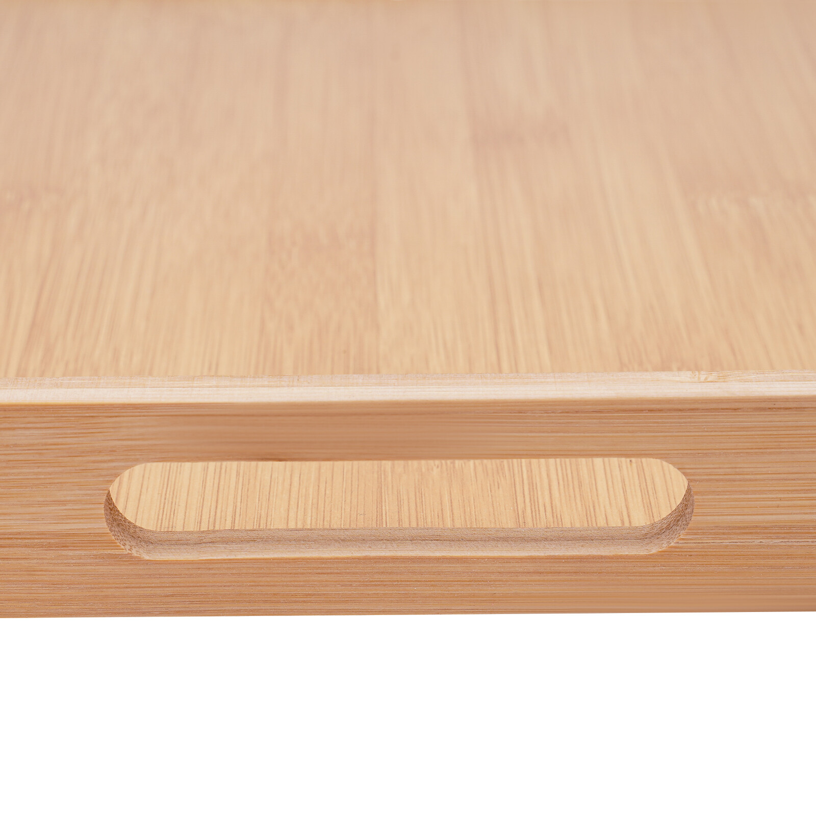 Bamboo Serving Trays 4-Piece Set Rectangular 18.1 × 13 × 1.4 In Log Color