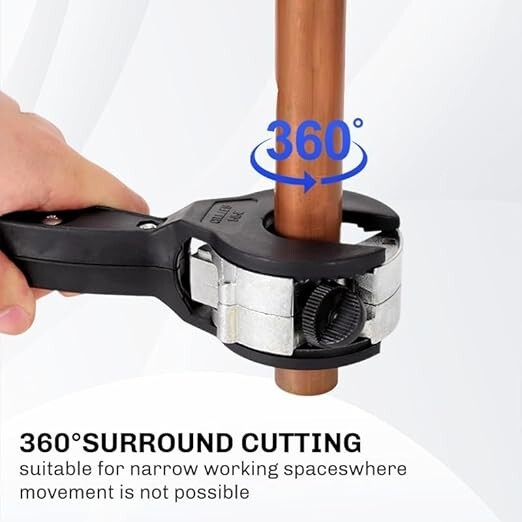 Compact Ratcheting Tubing Cutter for Copper, PVC & Soft Metal Pipes