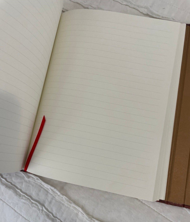 New paper blanks old leather foil gold journal book acid free