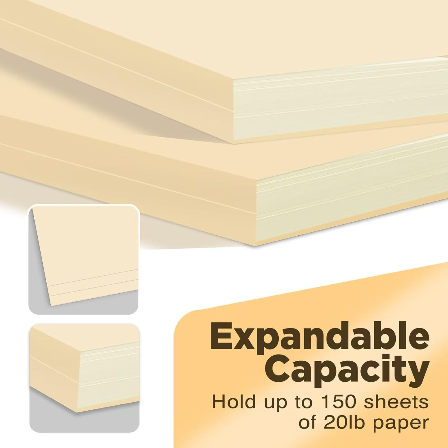 Manilla Folders 8.5 X 11 File Folders Letter Size Manila Folder with 1/3 Cut Tab
