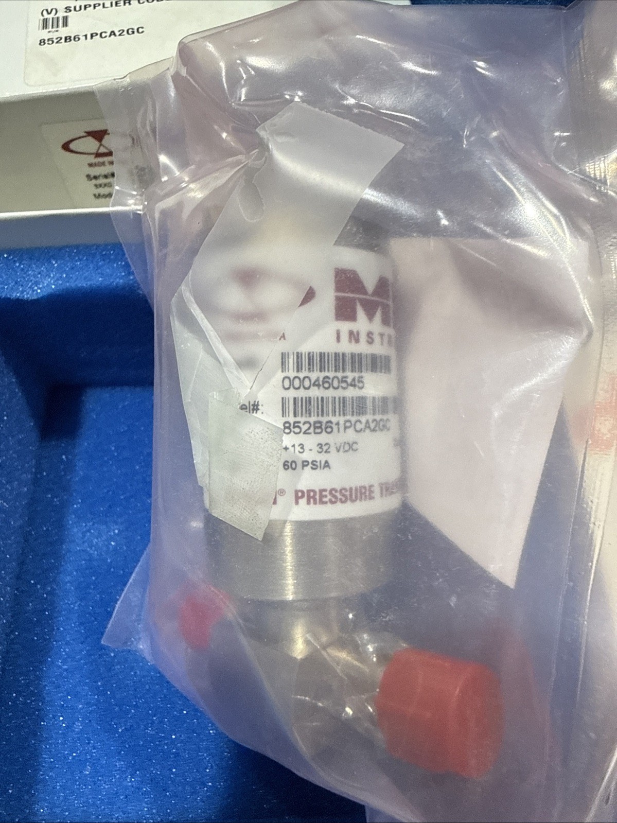 NEW SEALED* MKS 852B61PCA2GC BARATRON PRESSURE TRANSDUCER, 60 PSIA 1350-01083