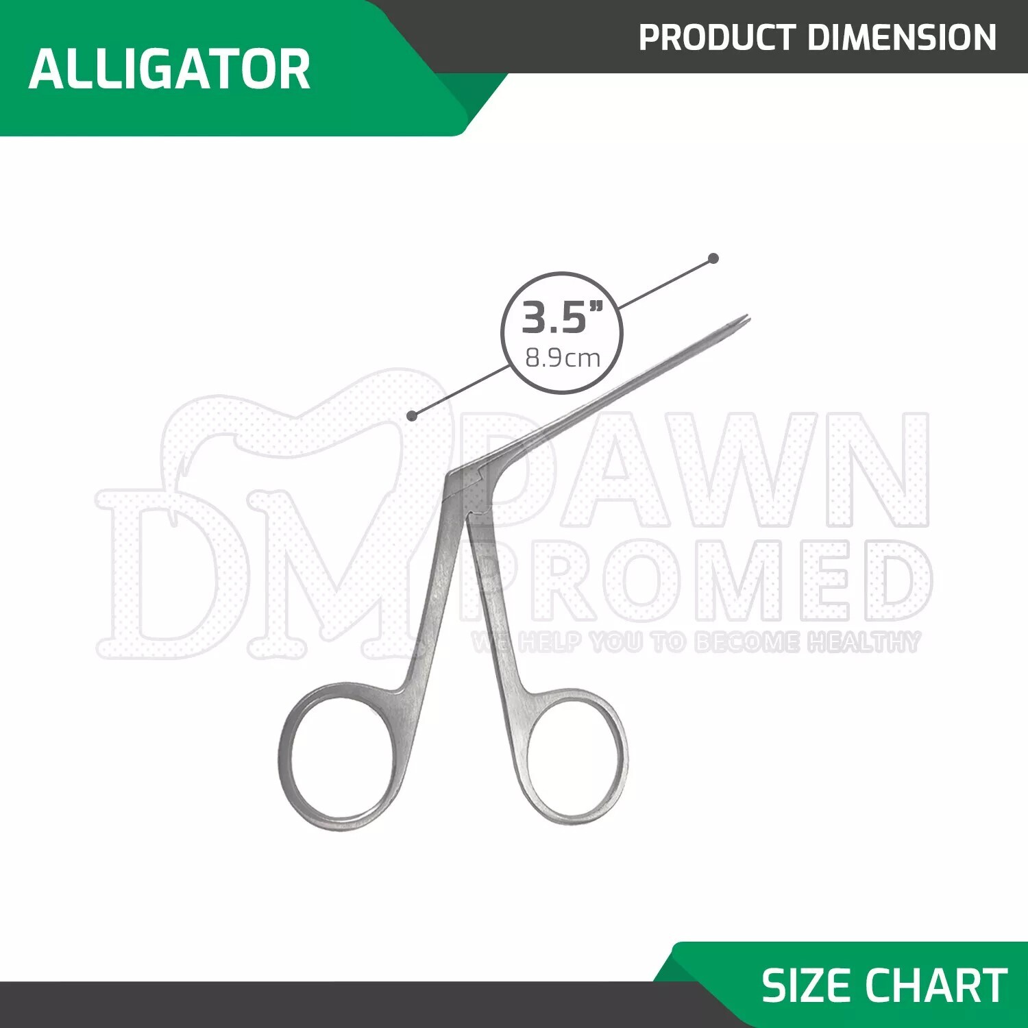 3 Hartman Alligator Ear Forceps 3.5» & 5.5» & 6.5″ Set ENT Inst German Grade