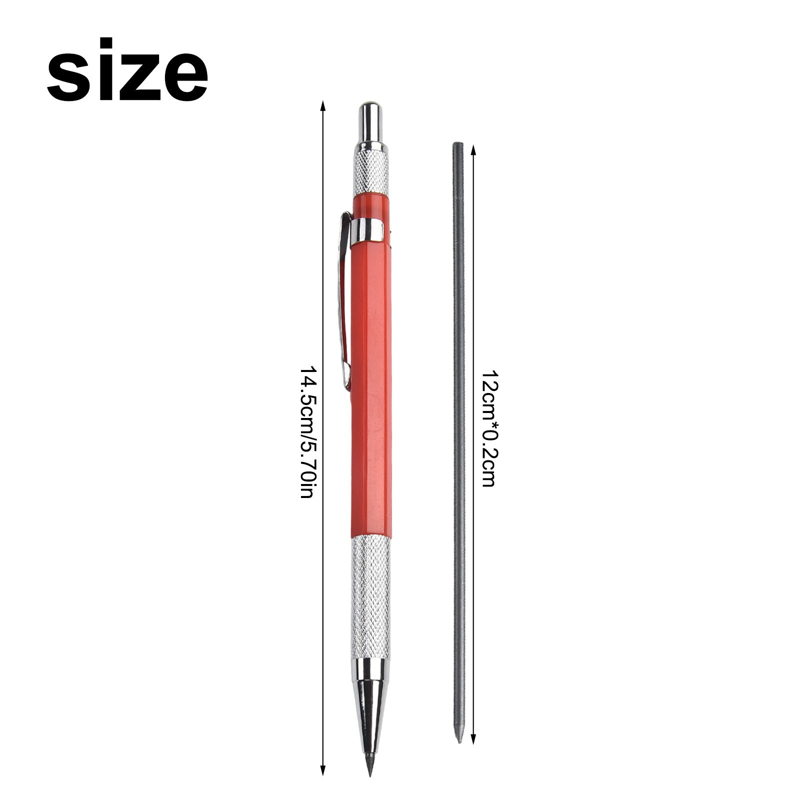 Welders Pencil With 12PCS Silver Streak Refills, Metal Marker Mechanicalhs New