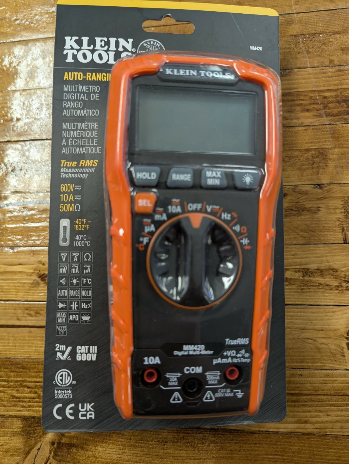 NEW-Klein Tools MM420 Digital Multimeter 600V AC/DC with Auto-Ranging TRMS