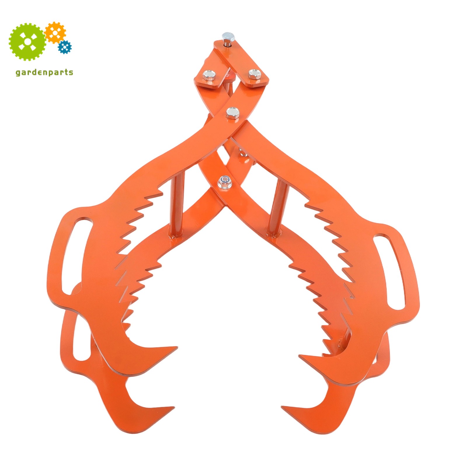 32in Log Lifting Tongs 4 Claw Solid Heavy Steel Log Grapple Swivel Log Tools