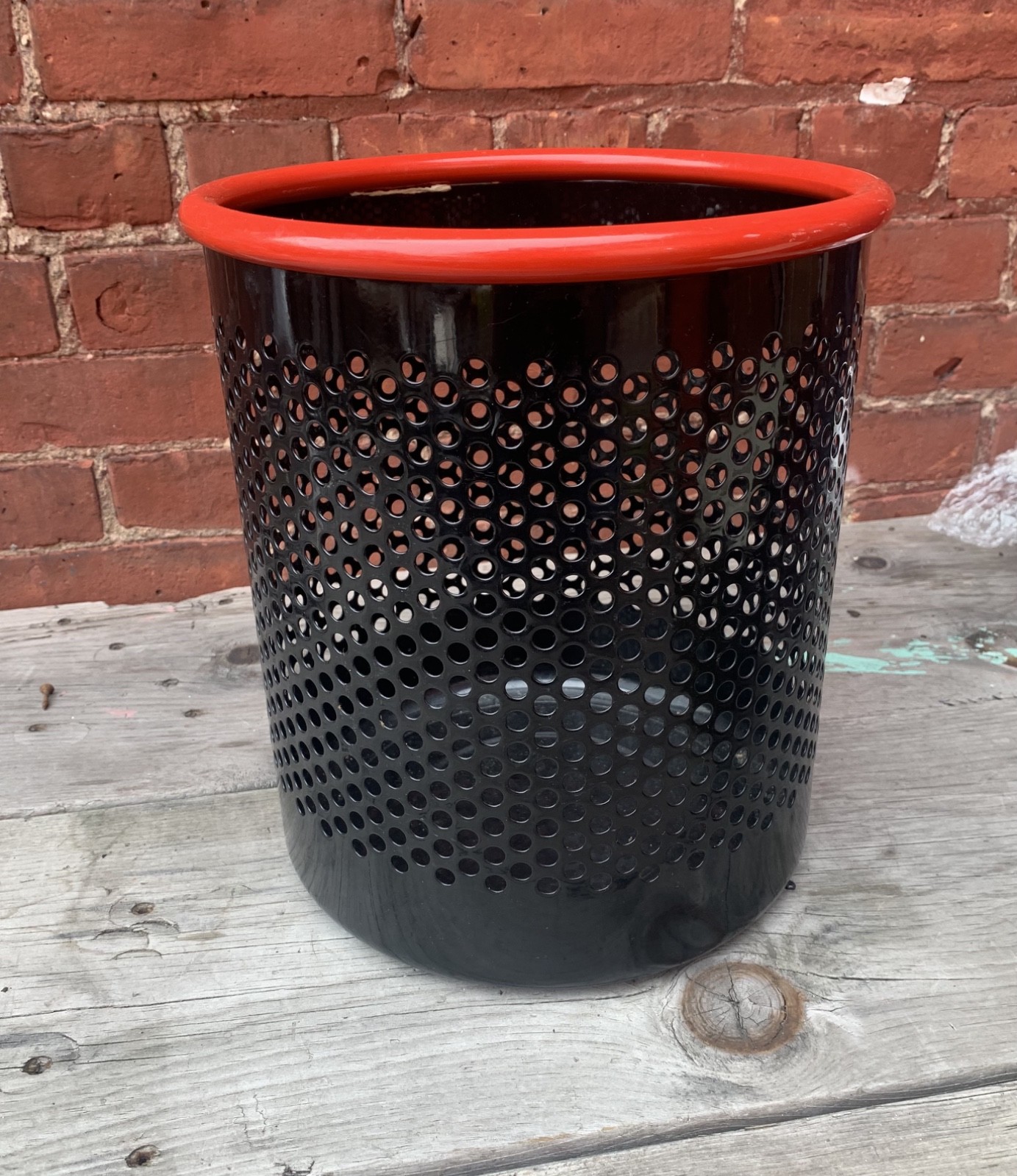 ☑️1980s Rexite CRIBBIO Waste Basket designed by Barbierie / Marianelli Black