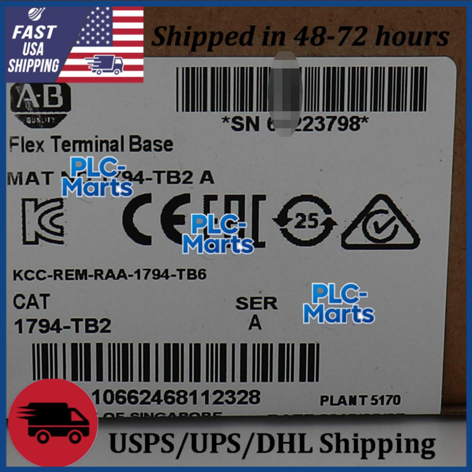 1 PCS New Factory Sealed 1794-TB2 SER A Flex Terminal Base 1794TB2 In US Stock