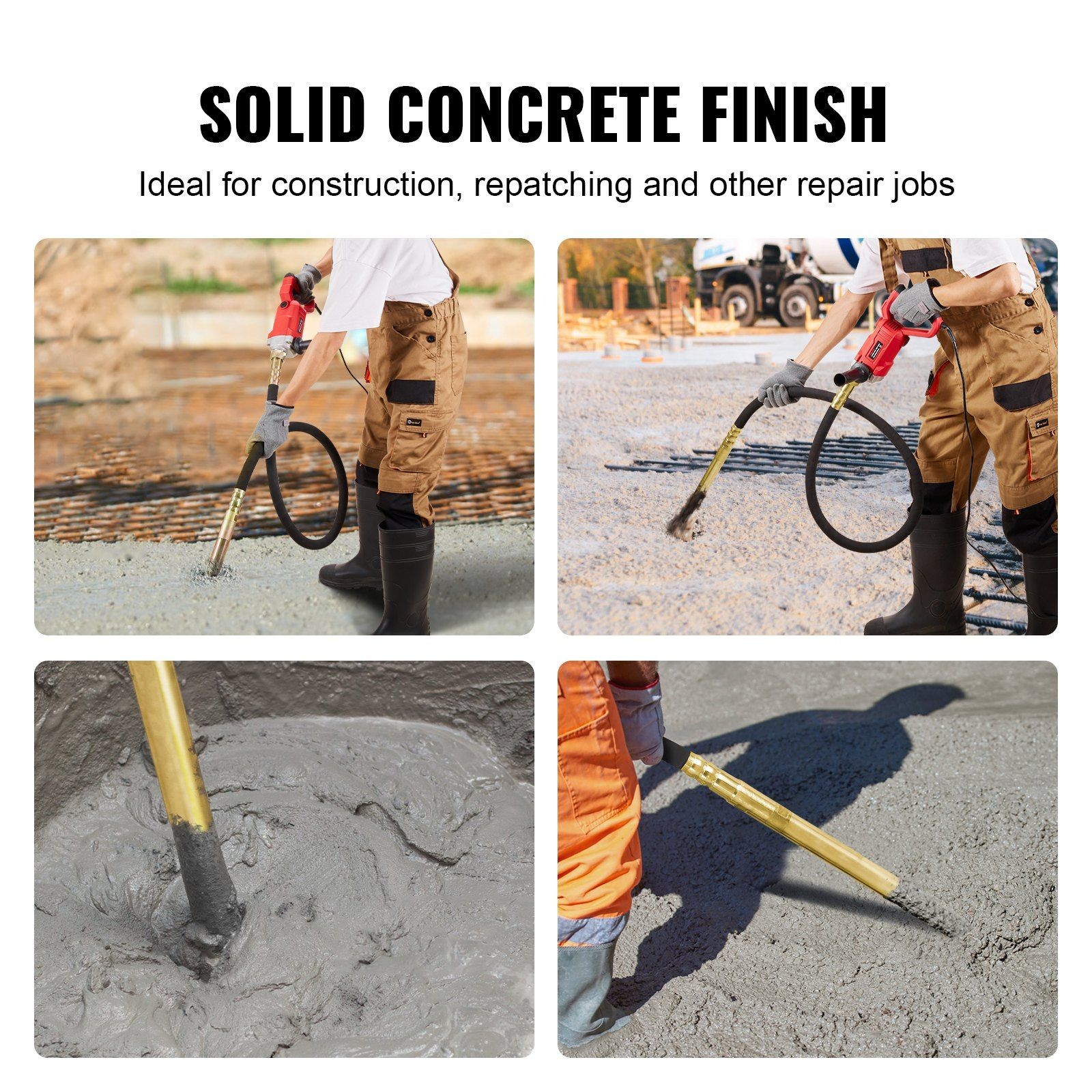 13000VPM 950W Electric Handheld Concrete Vibrator with 6.6ft Shaft