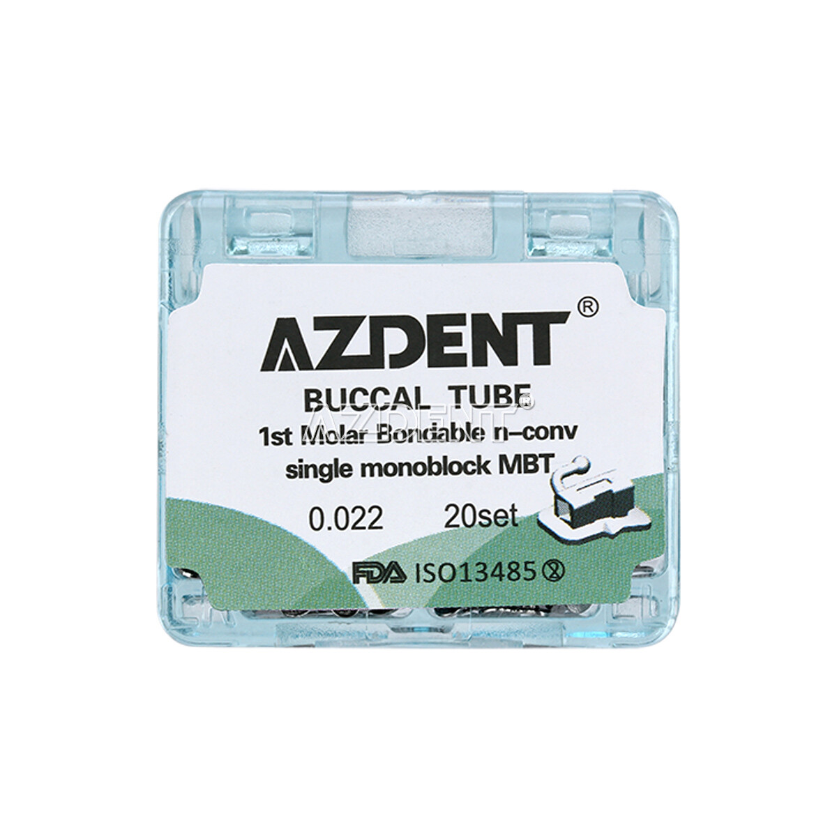 AZDENT Dental Orthodontic Bondable Buccal Tube 1st /2nd Molar Roth /MBT Non-Conv