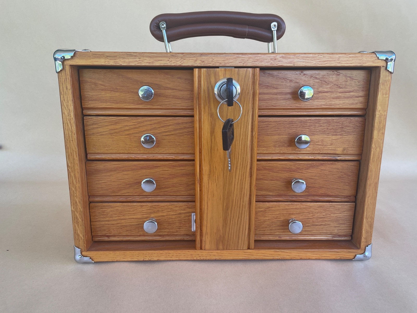Gerstner International Small Oak Tool Chest with 4-Drawers by Very Nice Cond