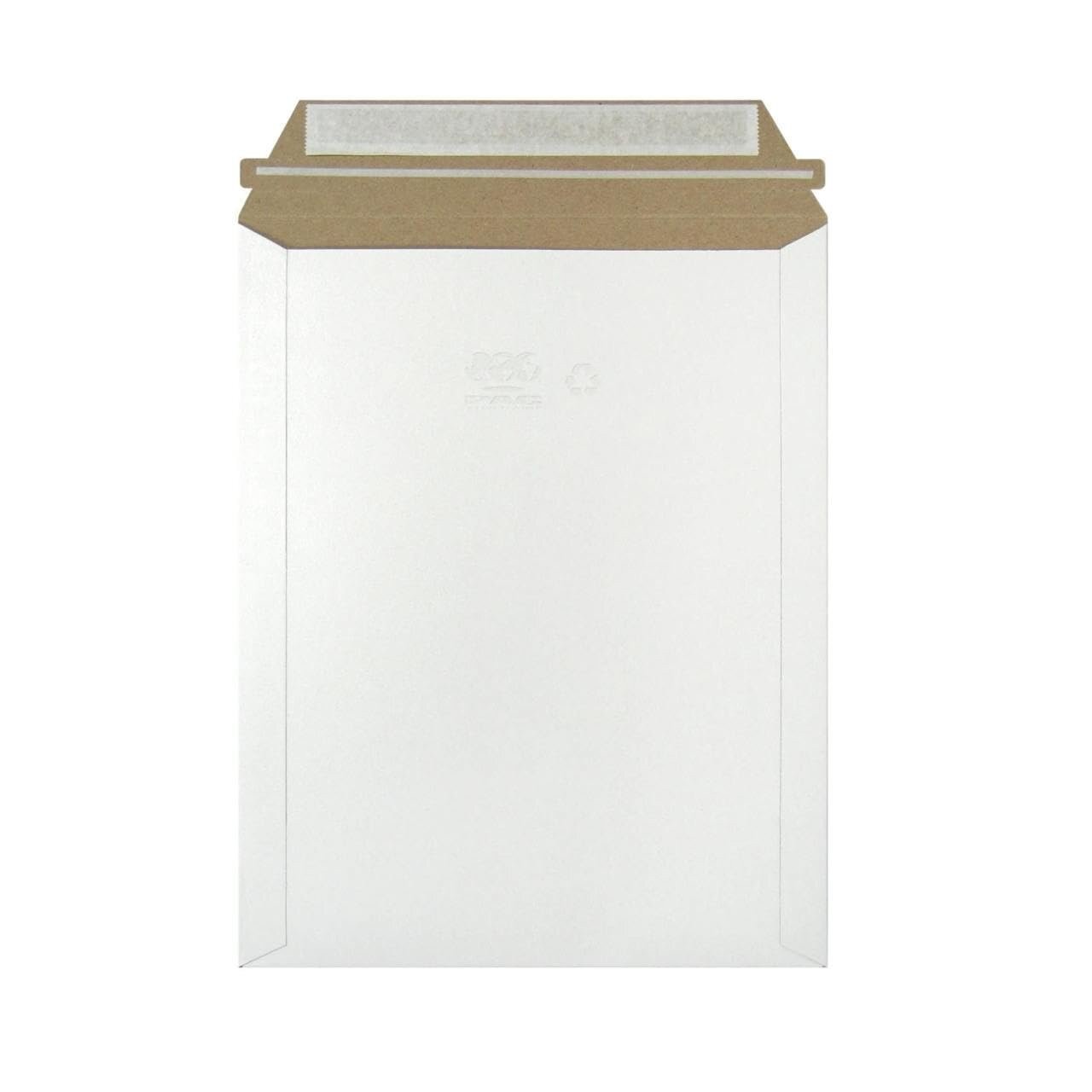 50 – 12.5×9.5 White Rigid Stay Flats Self-Seal Cardboard Envelope Mailers