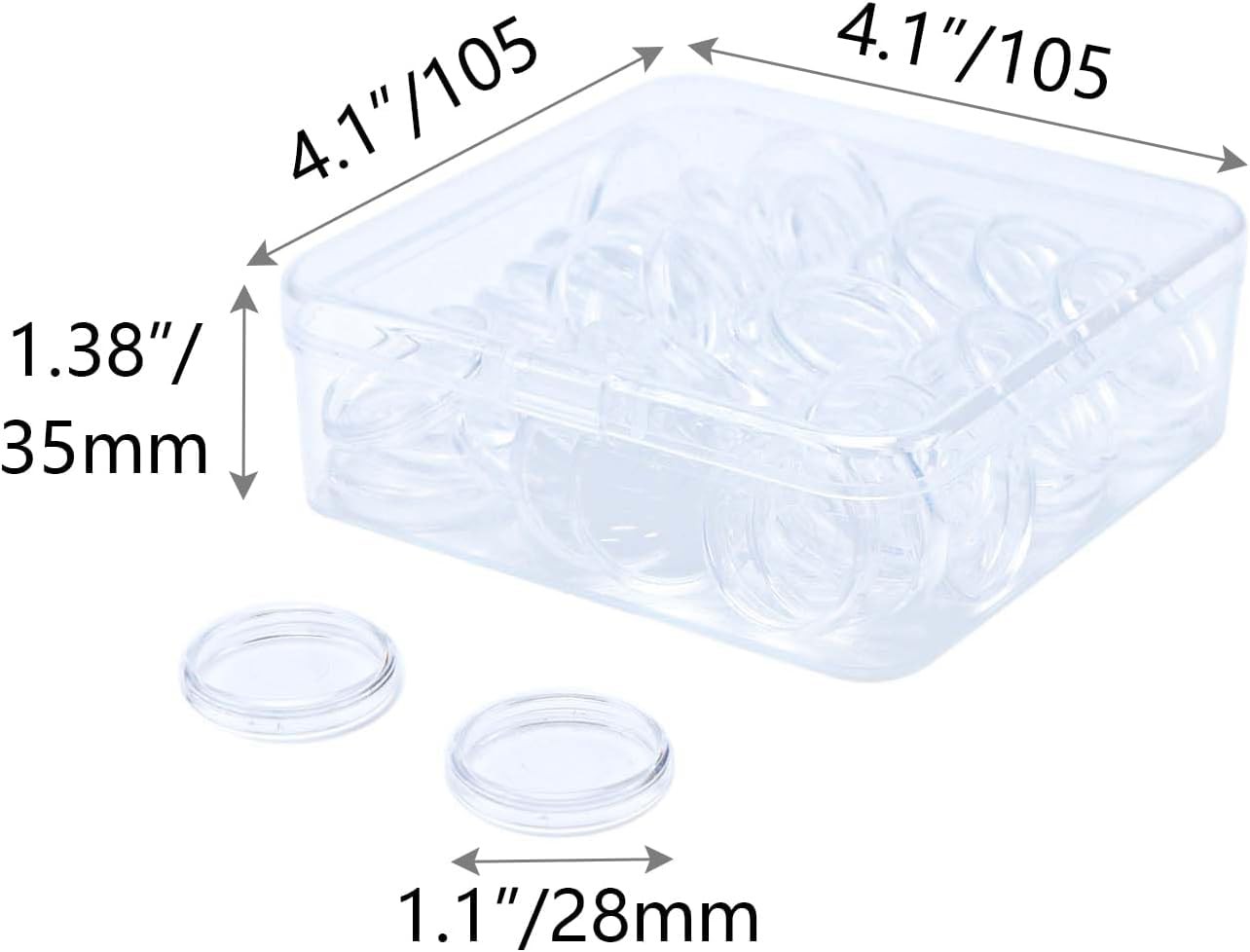 50pcs Discbound Discs 1.1″ Planner Disc Clear Plastic Expansion Discs for DIY Bi