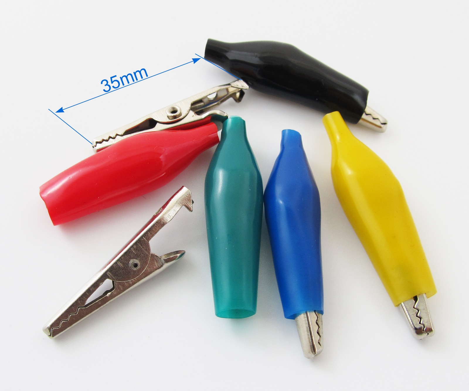 Optional Qty Medium Size 36mm Battery Insulated Alligator Clip W/Boot 5color Lot