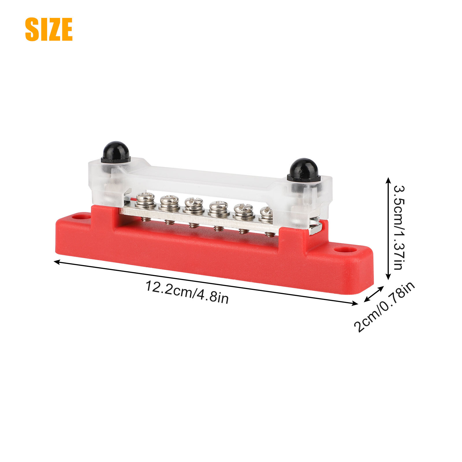 6 Way Power Distribution Bus Bar Terminal 150A Screws Battery Block for Car Boat